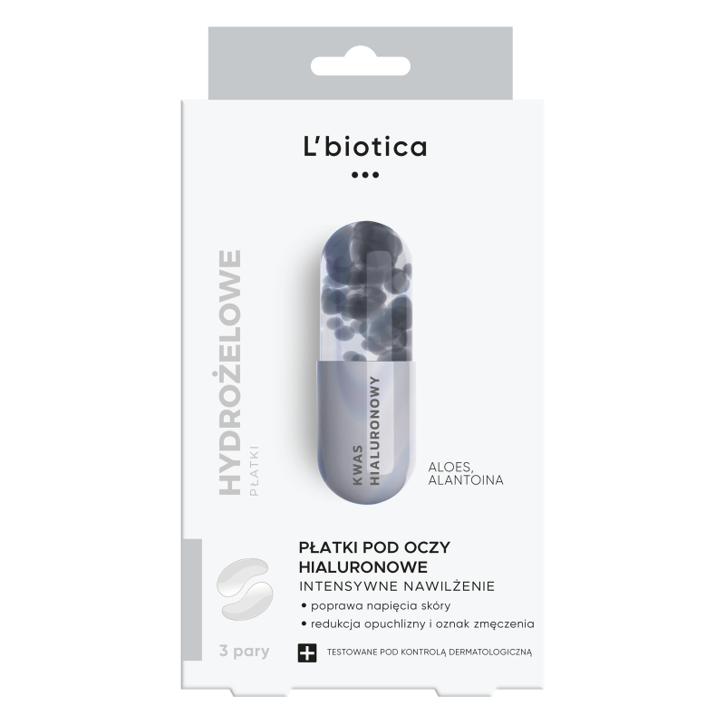 L'Biotica Płatki pod oczy hialuronowe intensywne nawilżanie 3x2sztuk