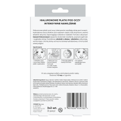 L'Biotica Płatki pod oczy hialuronowe intensywne nawilżanie 3x2sztuk