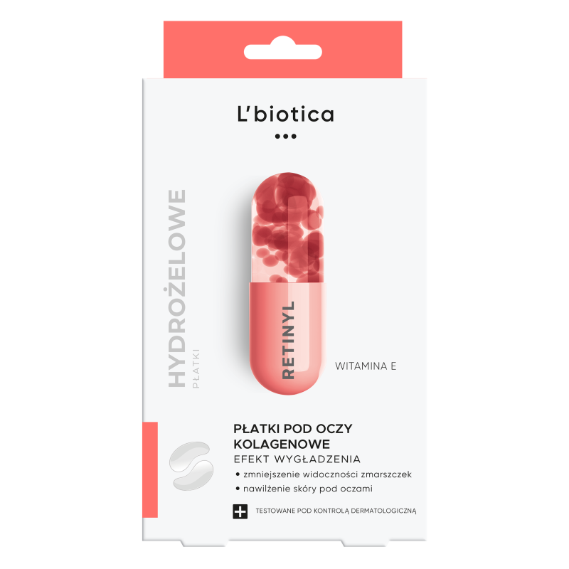 L'Biotica Płatki kolagenowe pod oczy wygładzanie zmarszczek 3x2 sztuk