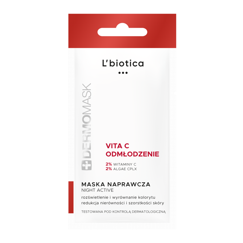 L'biotica Dermomask Night Activ Neuro Odmładzanie Maseczka naprawcza do twarzy 12ml