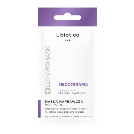L'biotica Dermomask Night Activ Mezoterapia Maseczka naprawcza na noc 12ml