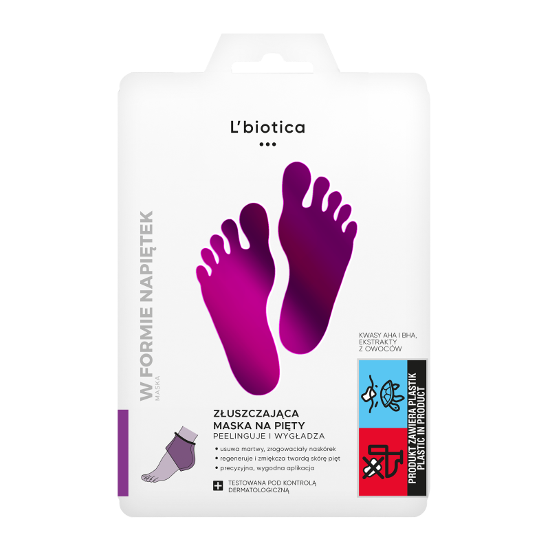L'Biotica Maska złuszczająca na pięty 1 para