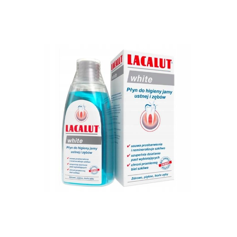 LACALUT WHITE Płyn do higieny jamy ustnej i zębów 300 ml