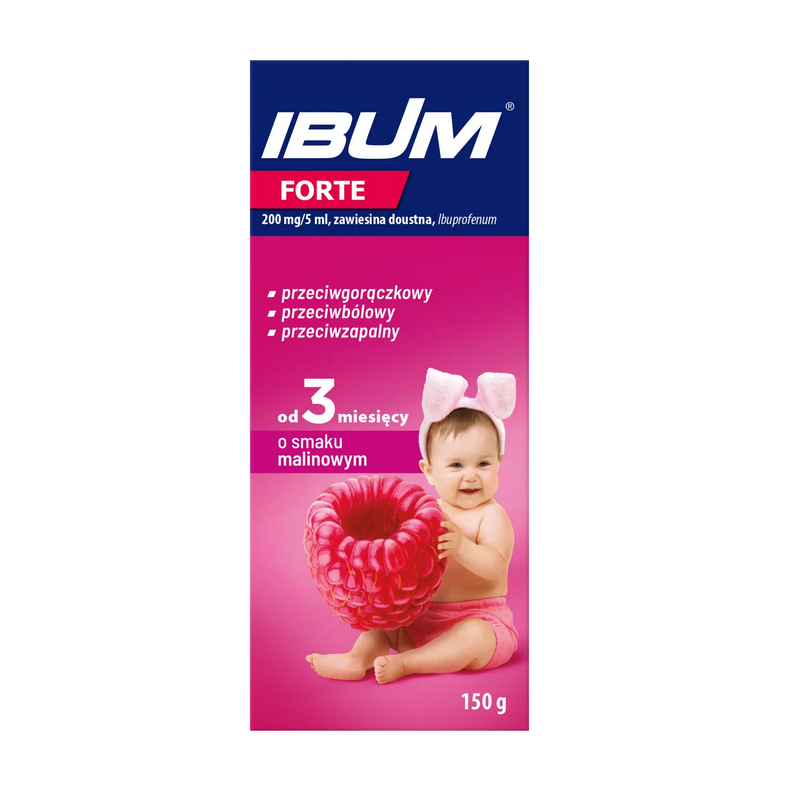 Ibum Forte 200mg/5ml zawiesina doustna smak malinowy 150 g