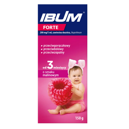 Ibum Forte 200mg/5ml zawiesina doustna smak malinowy 150 g