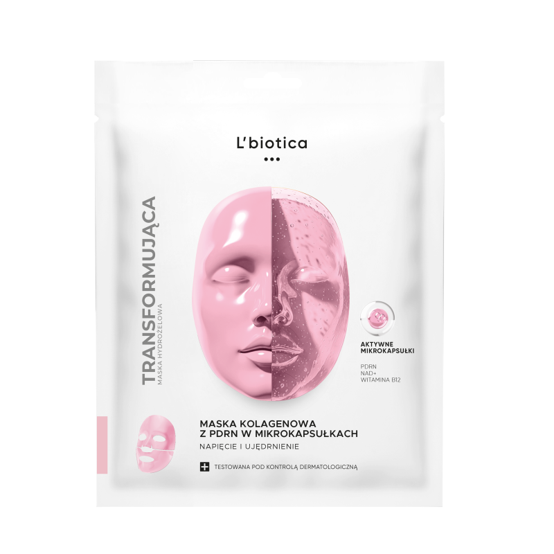 L'biotica Maska kolagenowa z PDRN w mikrokapsułkach Napięcie i ujędrnienie 1 sztuka
