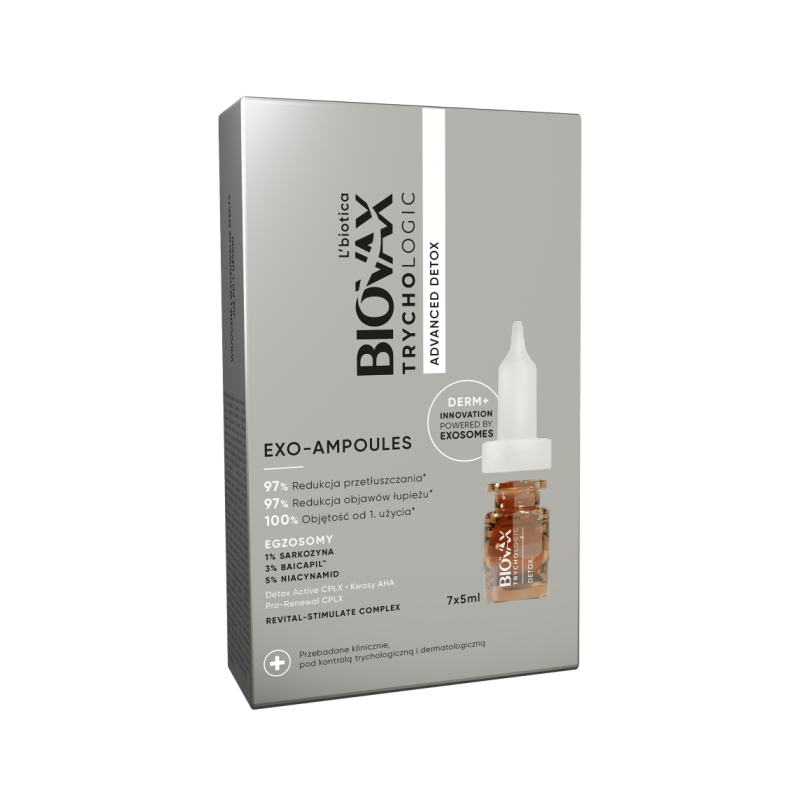 L'biotica Biovax Trychologic Exo-Ampoules Advanced Detox kuracja detoksykująca 7 szt. x 5 ml