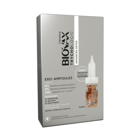 L'biotica Biovax Trychologic Exo-Ampoules Advanced Detox kuracja detoksykująca 7 szt. x 5 ml