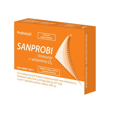 Sanprobi Immuno + witamina D3 20 kapsułek